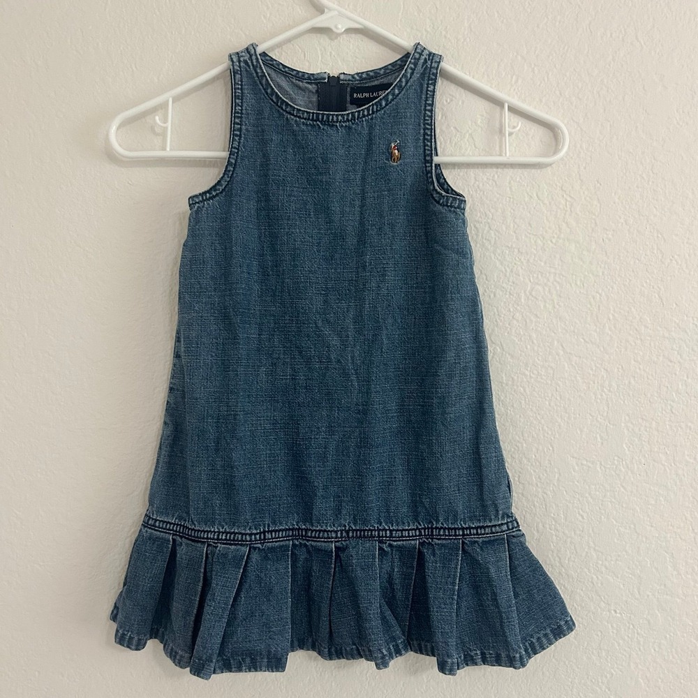 Ralph Lauren Jean Denim Toddler Girls Dress 4T